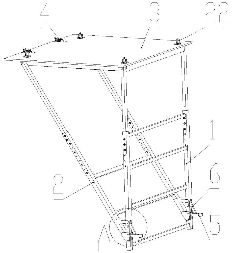 一種可伸縮調(diào)節(jié)的多功能電梯井操作平臺(tái)的制作方法