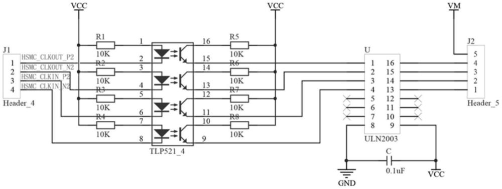 一種虛擬仿真設(shè)備步進(jìn)電機(jī)模塊光耦驅(qū)動(dòng)電路的制作方法