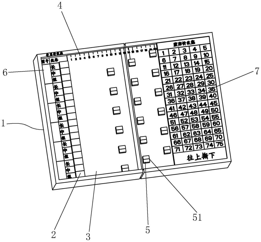 一種可測量手術(shù)縫合針收納盒的制作方法