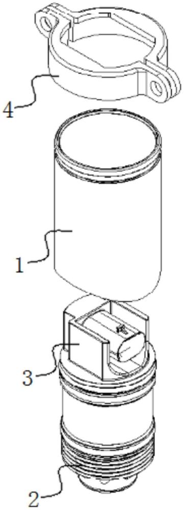 一種電控減振器電磁閥用的連接結(jié)構(gòu)的制作方法