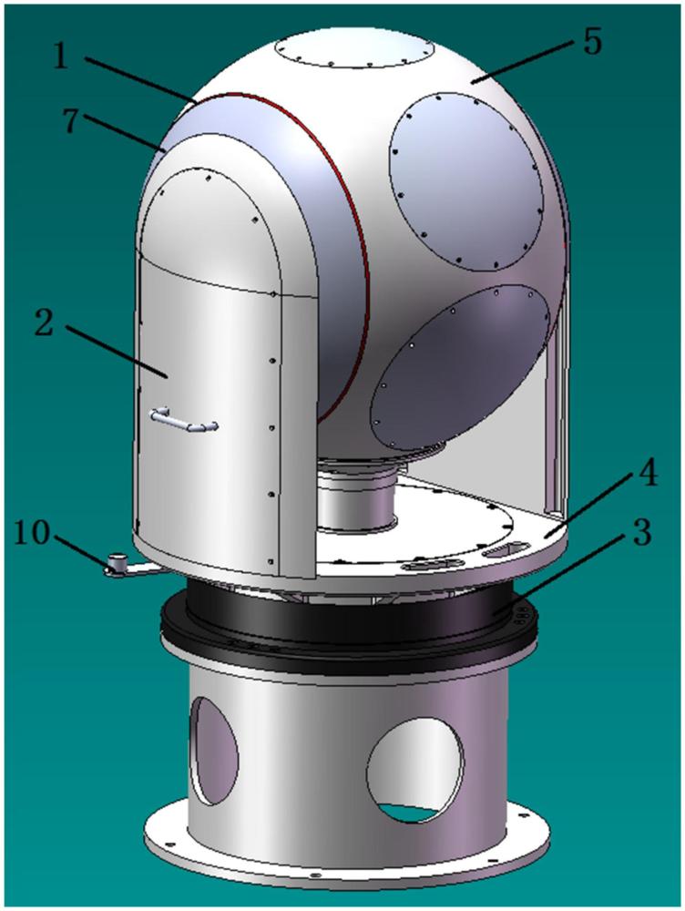 一種小型空間目標(biāo)監(jiān)視望遠(yuǎn)鏡系統(tǒng)的耐候性光電吊艙結(jié)構(gòu)
