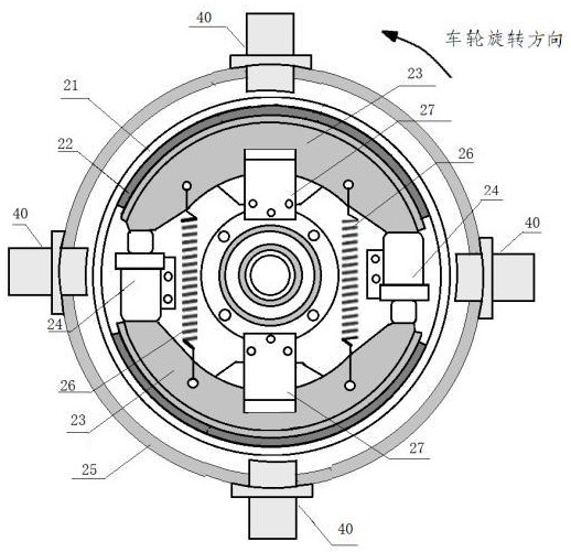 電動車用鼓剎式電磁以及摩擦混合制動裝置的制作方法