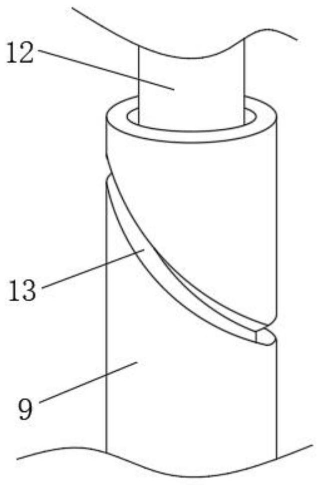 一種化合反應(yīng)恒溫?cái)嚢杵鞯闹谱鞣椒? /><br/><p>本技術(shù)涉及攪拌器，特別涉及一種化合反應(yīng)恒溫?cái)嚢杵鳌?/p><p><br/><b>背景技術(shù)：</b><br/></p><p>1、在生物醫(yī)藥、實(shí)驗(yàn)研究等需要高精度恒溫源的場(chǎng)合，存儲(chǔ)需要對(duì)溶液進(jìn)行攪拌混合操作，現(xiàn)有恒溫?cái)嚢杵髌鋬?nèi)部結(jié)構(gòu)較為單一，多數(shù)是通過(guò)單一的攪拌桿進(jìn)行攪拌工作的，而單一攪拌桿攪拌效率低，且均勻性較差，影響了后期反應(yīng)的精準(zhǔn)度，同時(shí)現(xiàn)有攪拌器其頂部的器蓋多數(shù)是通過(guò)多組螺栓擰動(dòng)的方式進(jìn)行固定密封的，后期還需操作人員實(shí)現(xiàn)多組螺栓擰動(dòng)打開(kāi)工作，增加了后期開(kāi)蓋的不便性和繁瑣性。</p><br/><p><b>技術(shù)實(shí)現(xiàn)思路</b></p><p>1、本實(shí)用新型的目的在于提供一種化合反應(yīng)恒溫?cái)嚢杵?，現(xiàn)有恒溫叫霸氣內(nèi)部結(jié)構(gòu)較為單一，降低了后期混合的均勻性和高效性，且影響力反應(yīng)的精準(zhǔn)性，同時(shí)多組螺栓擰動(dòng)的開(kāi)蓋方式，增加了其使用的不便性和繁瑣性。</p><p>2、為實(shí)現(xiàn)上述目的，提供一種化合反應(yīng)恒溫?cái)嚢杵?，包括攪拌器殼體，所述攪拌器殼體的兩側(cè)皆設(shè)有支撐板，一組所述支撐板頂部的中間位置處設(shè)有螺紋桿，所述螺紋桿外側(cè)的底部螺紋套設(shè)有與其相互配合的內(nèi)螺紋套塊，所述內(nèi)螺紋套塊的一側(cè)設(shè)有與攪拌器殼體相互蓋合的殼蓋，所述殼蓋頂部的中間位置處設(shè)有伺服電機(jī)，所述伺服電機(jī)的輸出端設(shè)有延伸至攪拌器殼體內(nèi)部的轉(zhuǎn)動(dòng)桿，所述轉(zhuǎn)動(dòng)桿的外側(cè)設(shè)有均勻攪拌組件，所述攪拌器殼體內(nèi)側(cè)的頂部設(shè)有環(huán)形推環(huán)，所述殼蓋內(nèi)頂部的一側(cè)設(shè)有l(wèi)型限位桿，便于實(shí)現(xiàn)均勻攪拌功能和便于后期的快速開(kāi)蓋功能。</p><p>3、根據(jù)所述的一種化合反應(yīng)恒溫?cái)嚢杵?，所述均勻攪拌組件包括攪拌葉、套筒、伸縮桿和導(dǎo)向滑槽，所述套筒套設(shè)位于轉(zhuǎn)動(dòng)桿外側(cè)的底部，所述套筒的兩側(cè)皆設(shè)有伸縮桿，兩組所述伸縮桿相遠(yuǎn)離的一側(cè)皆設(shè)有與環(huán)形推環(huán)相互配合的攪拌葉，所述套筒外側(cè)的頂部開(kāi)設(shè)有導(dǎo)向滑槽，且導(dǎo)向滑槽與l型限位桿相互配合，便于實(shí)現(xiàn)對(duì)攪拌葉的位置更換功能。</p><p>4、根據(jù)所述的一種化合反應(yīng)恒溫?cái)嚢杵?，所述轉(zhuǎn)動(dòng)桿的兩側(cè)皆開(kāi)設(shè)有限位滑槽，且兩組限位滑槽的內(nèi)部皆滑動(dòng)設(shè)有與套筒相互連接的限位滑塊，便于實(shí)現(xiàn)套筒的限位以方便套筒可跟隨轉(zhuǎn)動(dòng)桿轉(zhuǎn)動(dòng)移動(dòng)。</p><p>5、根據(jù)所述的一種化合反應(yīng)恒溫?cái)嚢杵?，兩組所述攪拌葉頂部相遠(yuǎn)離的一側(cè)與環(huán)形推環(huán)內(nèi)側(cè)的底部皆設(shè)有導(dǎo)向斜面，且兩組導(dǎo)向斜面相互配合，便于后期環(huán)形推環(huán)可通過(guò)導(dǎo)向斜面推動(dòng)攪拌葉移動(dòng)靠近。</p><p>6、根據(jù)所述的一種化合反應(yīng)恒溫?cái)嚢杵鳎硪唤M所述支撐板頂部的中間位置處設(shè)有限位桿，且限位桿外側(cè)的底部套設(shè)有與殼蓋相互連接的限位套塊，便于實(shí)現(xiàn)對(duì)殼蓋的移動(dòng)限位工作。</p><p>7、根據(jù)所述的一種化合反應(yīng)恒溫?cái)嚢杵?，所述伺服電機(jī)的外側(cè)設(shè)有安裝倉(cāng)，且安裝倉(cāng)的內(nèi)部設(shè)有減震消音棉，便于實(shí)現(xiàn)伺服電機(jī)的安裝防護(hù)工作。</p><p>8、上述方案具有的有益效果：通過(guò)伺服電機(jī)、導(dǎo)向滑槽、l型限位桿、攪拌葉、套筒、伸縮桿、環(huán)形推環(huán)和轉(zhuǎn)動(dòng)桿的相互配合可實(shí)現(xiàn)該攪拌器內(nèi)部的均勻性攪拌功能，便于提高后期攪拌效率和反應(yīng)的精準(zhǔn)度，進(jìn)而可提高該攪拌器后期使用的實(shí)用性和靈活性；</p><p>9、同時(shí)通過(guò)螺紋桿、內(nèi)螺紋套塊和殼蓋的相互配合，可方便操作人員后期實(shí)現(xiàn)對(duì)殼蓋的打開(kāi)操作，使得操作人員只需實(shí)現(xiàn)對(duì)螺紋桿的一次轉(zhuǎn)動(dòng)工作，同時(shí)還可實(shí)現(xiàn)對(duì)轉(zhuǎn)動(dòng)桿及其以上部件的取出，便于操作人員后期更換檢修。</p><p>10、本實(shí)用新型的附加方面和優(yōu)點(diǎn)將在下面的描述中部分給出，部分將從下面的描述中變得明顯，或通過(guò)本實(shí)用新型的實(shí)踐了解到。</p><br/><br><b>技術(shù)特征：</b><br/><p>1.一種化合反應(yīng)恒溫?cái)嚢杵?，包括：攪拌器殼體(1)，其特征在于，所述攪拌器殼體(1)的兩側(cè)皆設(shè)有支撐板(2)，一組所述支撐板(2)頂部的中間位置處設(shè)有螺紋桿(5)，所述螺紋桿(5)外側(cè)的底部螺紋套設(shè)有與其相互配合的內(nèi)螺紋套塊(6)，所述內(nèi)螺紋套塊(6)的一側(cè)設(shè)有與攪拌器殼體(1)相互蓋合的殼蓋(3)，所述殼蓋(3)頂部的中間位置處設(shè)有伺服電機(jī)(4)，所述伺服電機(jī)(4)的輸出端設(shè)有延伸至攪拌器殼體(1)內(nèi)部的轉(zhuǎn)動(dòng)桿(12)，所述轉(zhuǎn)動(dòng)桿(12)的外側(cè)設(shè)有均勻攪拌組件，所述攪拌器殼體(1)內(nèi)側(cè)的頂部設(shè)有環(huán)形推環(huán)(11)，所述殼蓋(3)內(nèi)頂部的一側(cè)設(shè)有l(wèi)型限位桿(7)。</p><p>2.根據(jù)權(quán)利要求1所述的一種化合反應(yīng)恒溫?cái)嚢杵?，其特征在于，所述均勻攪拌組件包括攪拌葉(8)、套筒(9)、伸縮桿(10)和導(dǎo)向滑槽(13)，所述套筒(9)套設(shè)位于轉(zhuǎn)動(dòng)桿(12)外側(cè)的底部，所述套筒(9)的兩側(cè)皆設(shè)有伸縮桿(10)，兩組所述伸縮桿(10)相遠(yuǎn)離的一側(cè)皆設(shè)有與環(huán)形推環(huán)(11)相互配合的攪拌葉(8)，所述套筒(9)外側(cè)的頂部開(kāi)設(shè)有導(dǎo)向滑槽(13)，且導(dǎo)向滑槽(13)與l型限位桿(7)相互配合。</p><p>3.根據(jù)權(quán)利要求1所述的一種化合反應(yīng)恒溫?cái)嚢杵?，其特征在于，所述轉(zhuǎn)動(dòng)桿(12)的兩側(cè)皆開(kāi)設(shè)有限位滑槽，且兩組限位滑槽的內(nèi)部皆滑動(dòng)設(shè)有與套筒(9)相互連接的限位滑塊。</p><p>4.根據(jù)權(quán)利要求2所述的一種化合反應(yīng)恒溫?cái)嚢杵?，其特征在于，兩組所述攪拌葉(8)頂部相遠(yuǎn)離的一側(cè)與環(huán)形推環(huán)(11)內(nèi)側(cè)的底部皆設(shè)有導(dǎo)向斜面，且兩組導(dǎo)向斜面相互配合。</p><p>5.根據(jù)權(quán)利要求1所述的一種化合反應(yīng)恒溫?cái)嚢杵?，其特征在于，另一組所述支撐板(2)頂部的中間位置處設(shè)有限位桿，且限位桿外側(cè)的底部套設(shè)有與殼蓋(3)相互連接的限位套塊。</p><p>6.根據(jù)權(quán)利要求1所述的一種化合反應(yīng)恒溫?cái)嚢杵?，其特征在于，所述伺服電機(jī)(4)的外側(cè)設(shè)有安裝倉(cāng)，且安裝倉(cāng)的內(nèi)部設(shè)有減振消音棉。</p><br/><b>技術(shù)總結(jié)</b><br>本技術(shù)公開(kāi)了一種化合反應(yīng)恒溫?cái)嚢杵?，其包括攪拌器殼體，所述攪拌器殼體的兩側(cè)皆設(shè)有支撐板，一組所述支撐板頂部的中間位置處設(shè)有螺紋桿，所述螺紋桿外側(cè)的底部螺紋套設(shè)有與其相互配合的內(nèi)螺紋套塊，所述內(nèi)螺紋套塊的一側(cè)設(shè)有與攪拌器殼體相互蓋合的殼蓋，所述殼蓋頂部的中間位置處設(shè)有伺服電機(jī)，所述伺服電機(jī)的輸出端設(shè)有延伸至攪拌器殼體內(nèi)部的轉(zhuǎn)動(dòng)桿，所述轉(zhuǎn)動(dòng)桿的外側(cè)設(shè)有均勻攪拌組件；通過(guò)伺服電機(jī)、導(dǎo)向滑槽、L型限位桿、攪拌葉、套筒、伸縮桿、環(huán)形推環(huán)和轉(zhuǎn)動(dòng)桿的相互配合可實(shí)現(xiàn)該攪拌器內(nèi)部的均勻性攪拌功能，便于提高后期攪拌效率和反應(yīng)的精準(zhǔn)度，進(jìn)而可提高該攪拌器后期使用的實(shí)用性和靈活性。<br/><br/><b>技術(shù)研發(fā)人員：</b>黃志強(qiáng),陳亮,施丹丹,翁花,李瑩<br/><b>受保護(hù)的技術(shù)使用者：</b>福州康泰生物科技有限公司<br/><b>技術(shù)研發(fā)日：</b>20240507<br/><b>技術(shù)公布日：</b>2025/1/9
                        </div>
                        </div>
                        <div   id=