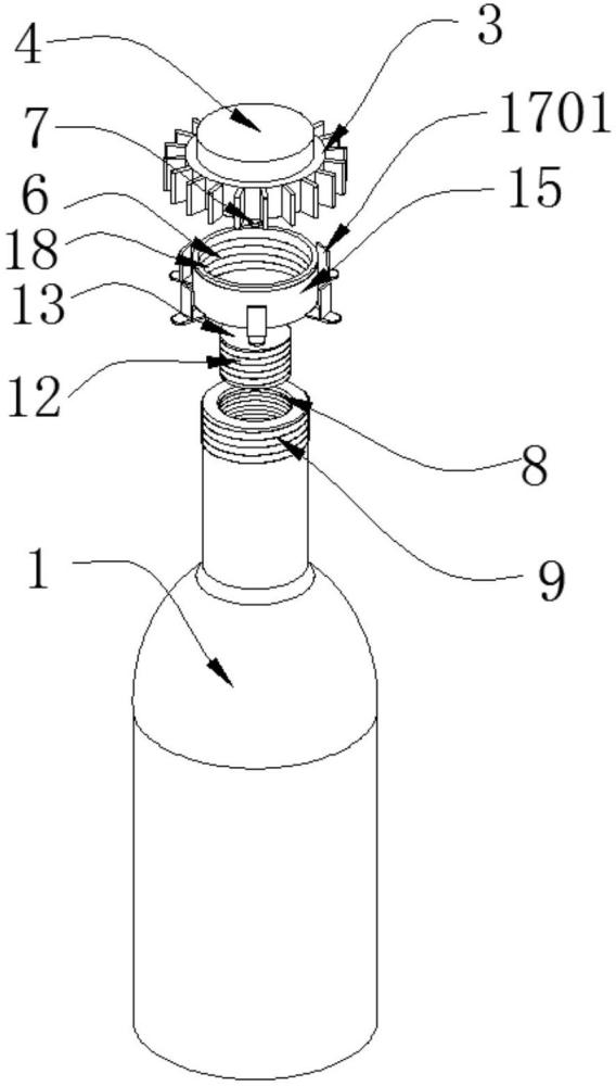 一種具有旋緊省力結(jié)構(gòu)的玻璃瓶的制作方法