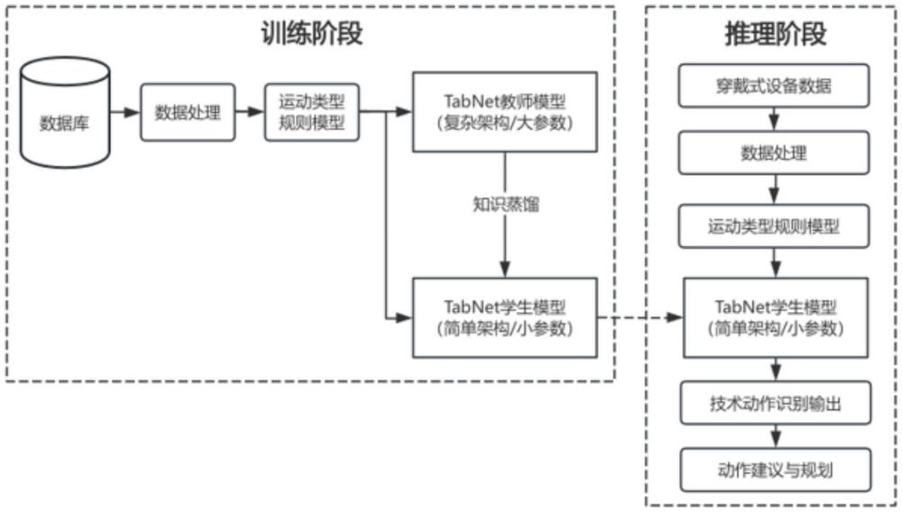 一種基于知識(shí)蒸餾的可穿戴設(shè)備體育動(dòng)作識(shí)別方法與流程