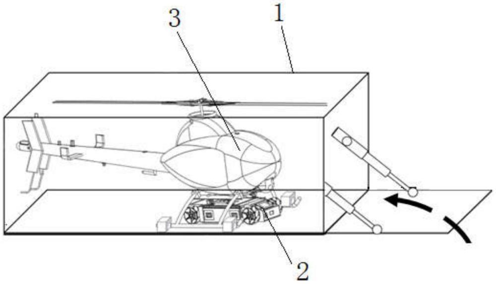 一種大型無人直升機(jī)甲板倉儲(chǔ)轉(zhuǎn)運(yùn)系統(tǒng)
