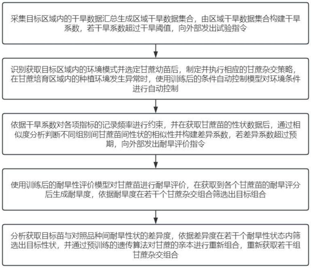 一種甘蔗雜交組合的耐旱性評價方法