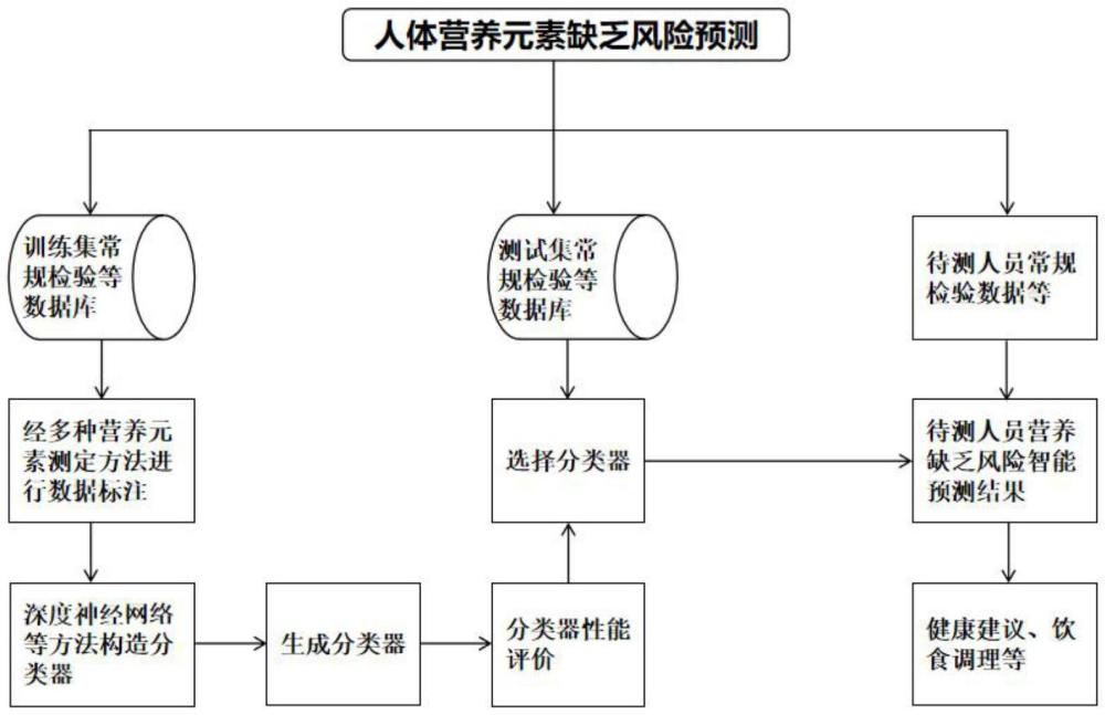 基于常規(guī)檢驗數(shù)據(jù)的人體營養(yǎng)元素缺乏風險智能預測方法與流程