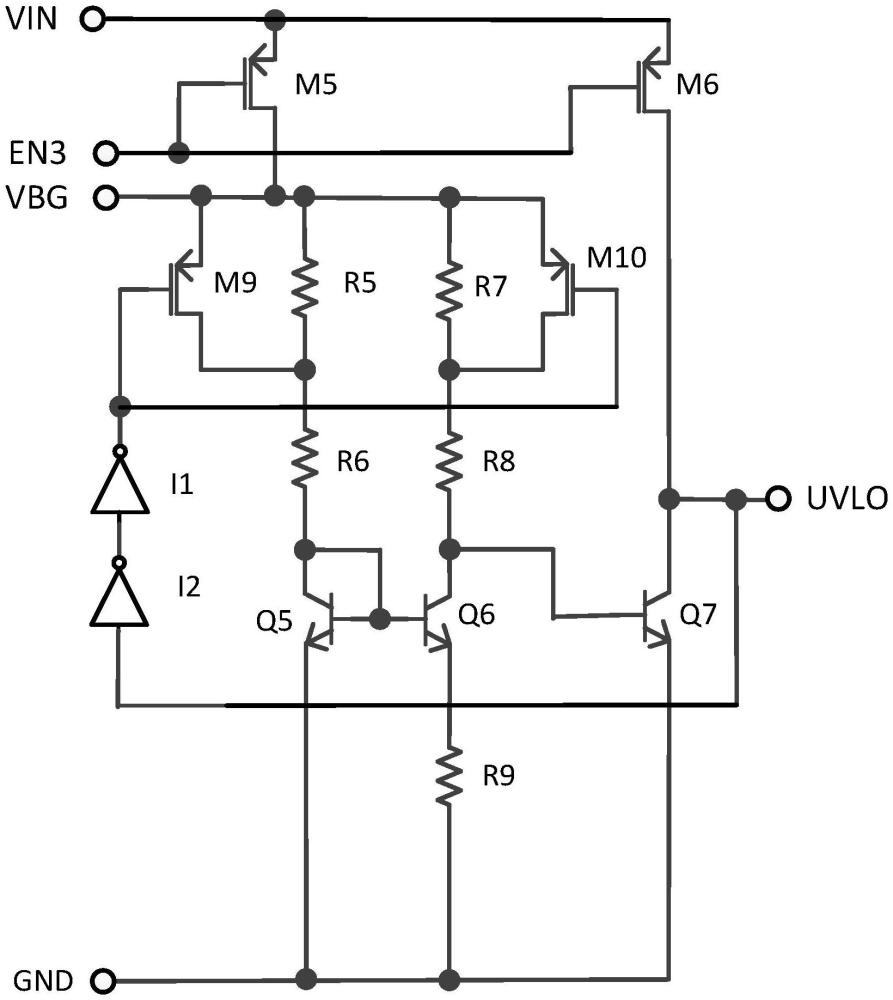 一種帶有欠壓保護的帶隙基準(zhǔn)電路的制作方法