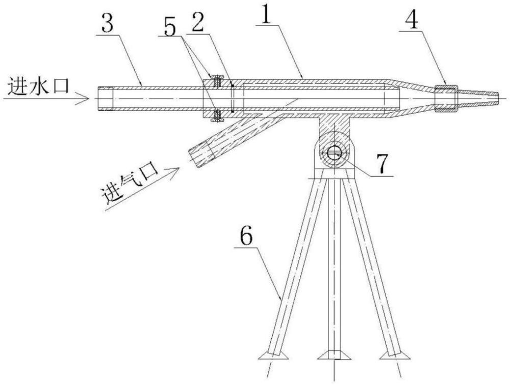 一種氣推式高射程洗艙機(jī)裝置的制作方法