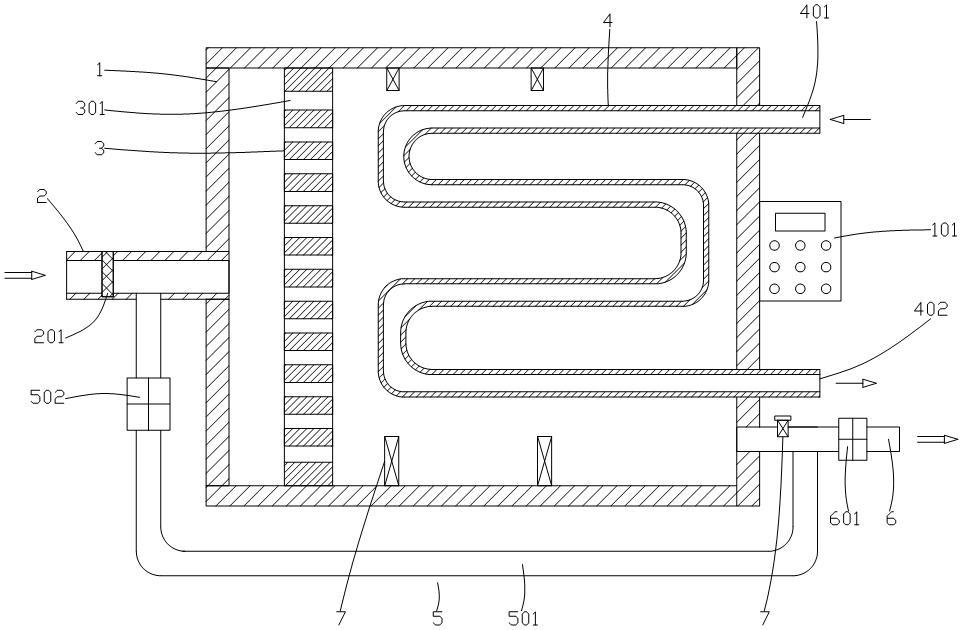 一種新型車船尾氣制冷制冰的固定范圍內(nèi)換熱面積換熱器的制作方法