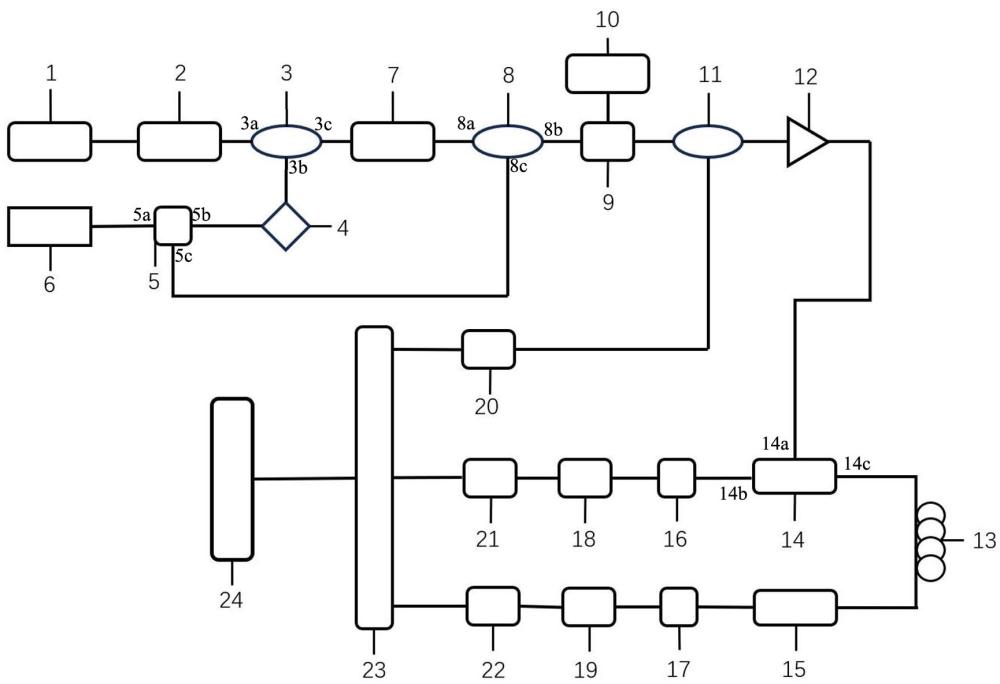 面向管道泄漏的混沌時頻梳相關探測的拉曼光纖傳感裝置