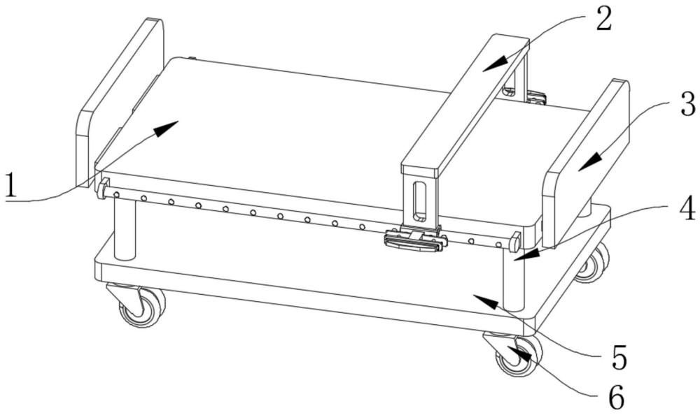 一種具有活動(dòng)扶手架的醫(yī)用護(hù)理床的制作方法