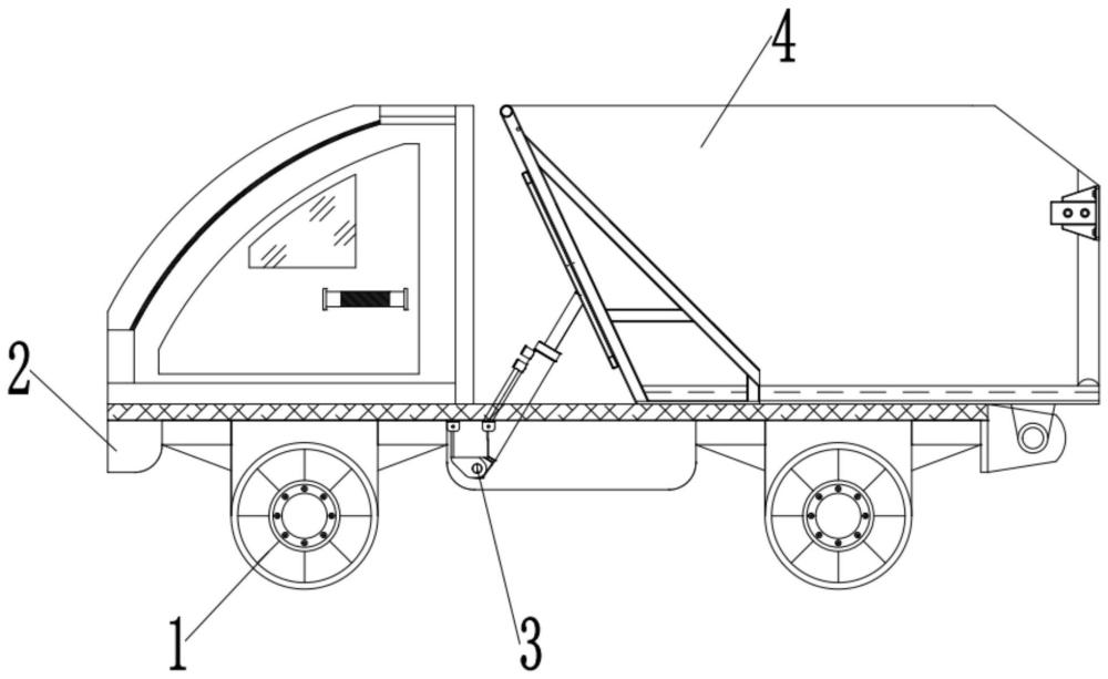 一種具有裝卸功能的電動(dòng)垃圾清運(yùn)車的制作方法