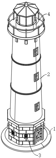 一種具備除蚊功能的燈塔型景觀塔的制作方法