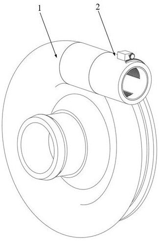 一種消聲器一體化蝸殼及氣動噪聲抑制方法