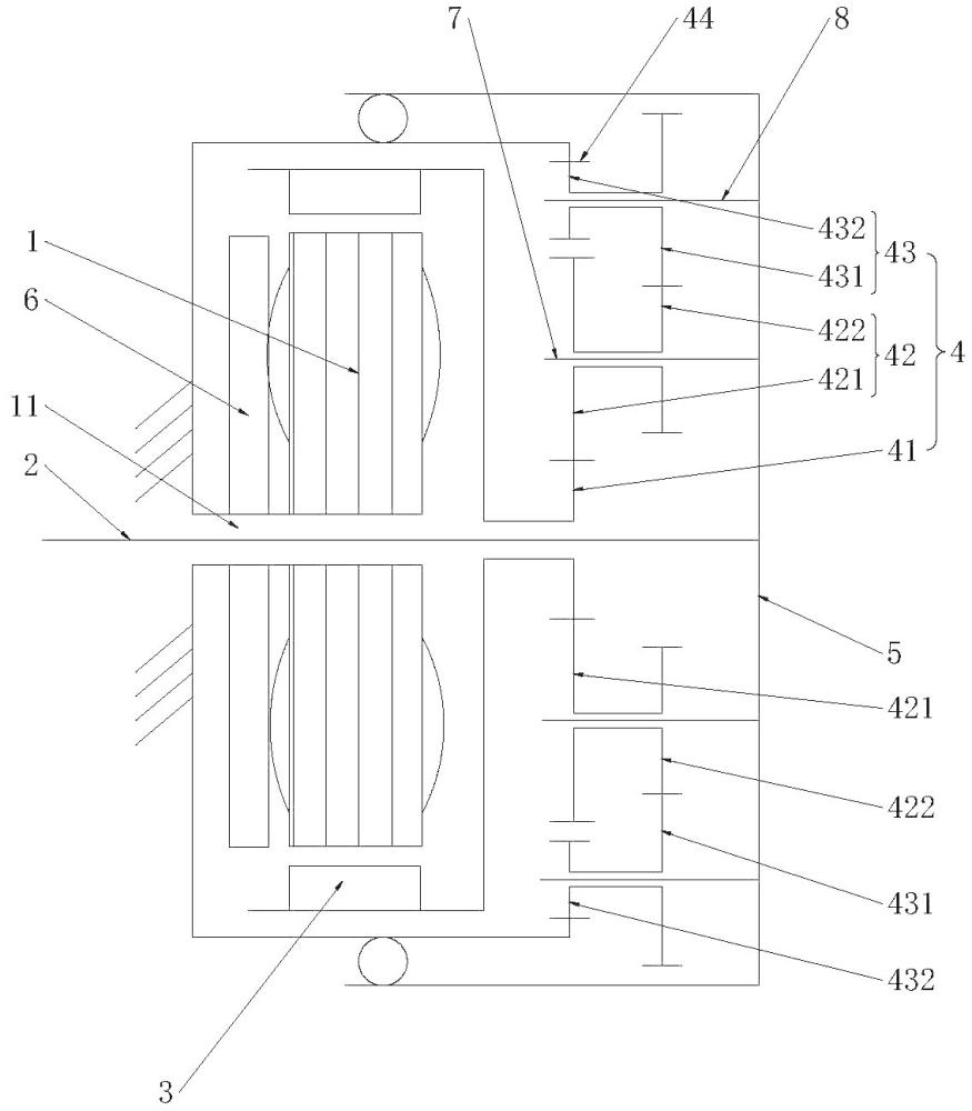 具有兩端輸出功能的減速電機(jī)以及掃地機(jī)器人的制作方法