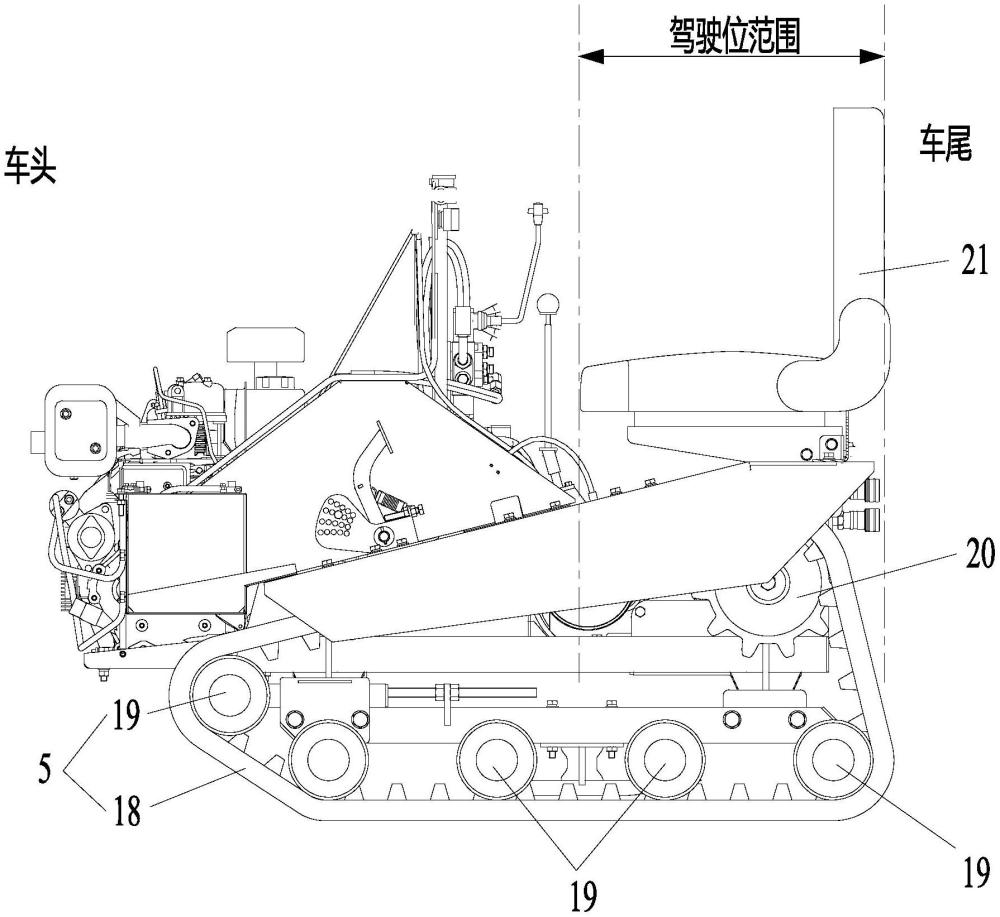 一種小型化割鋪機傳動系統(tǒng)的制作方法