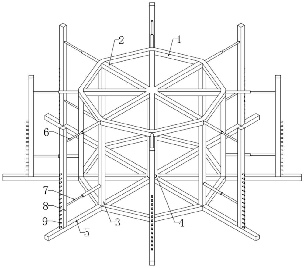 風(fēng)塔頂環(huán)鋼筋籠綁扎模具的制作方法