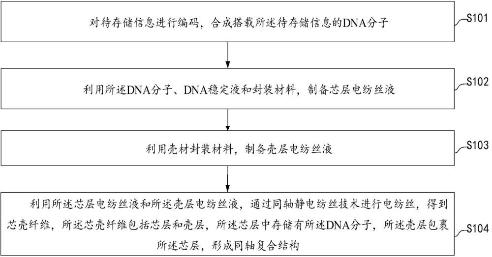 一种DNA数据存储方法和芯壳纤维