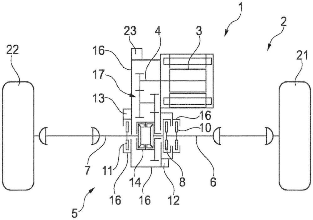 機動車驅動模塊及驅動模塊的制動器和離合器的操作方法與流程