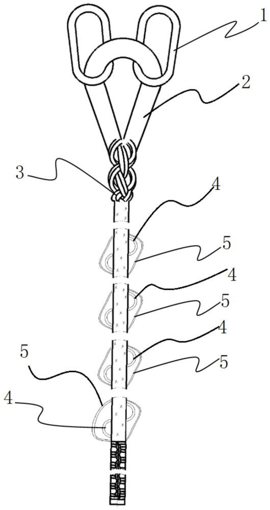 用于直升機多人懸掛轉(zhuǎn)運的繩索的制作方法