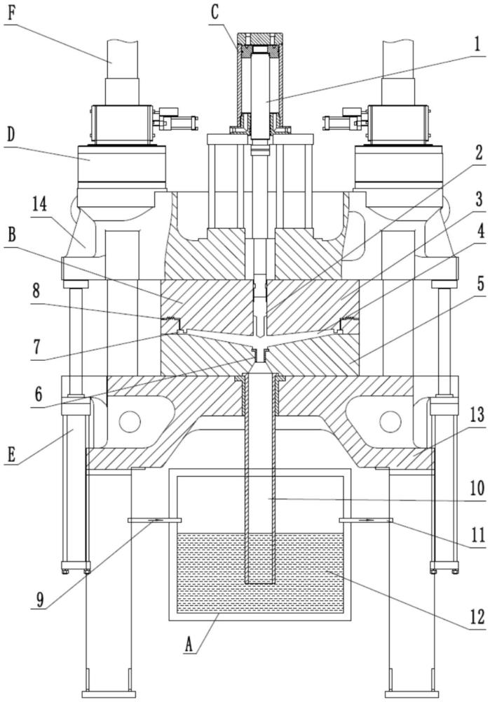 一種帶鑄鍛機(jī)構(gòu)的低壓鑄造機(jī)及鑄造方法與流程