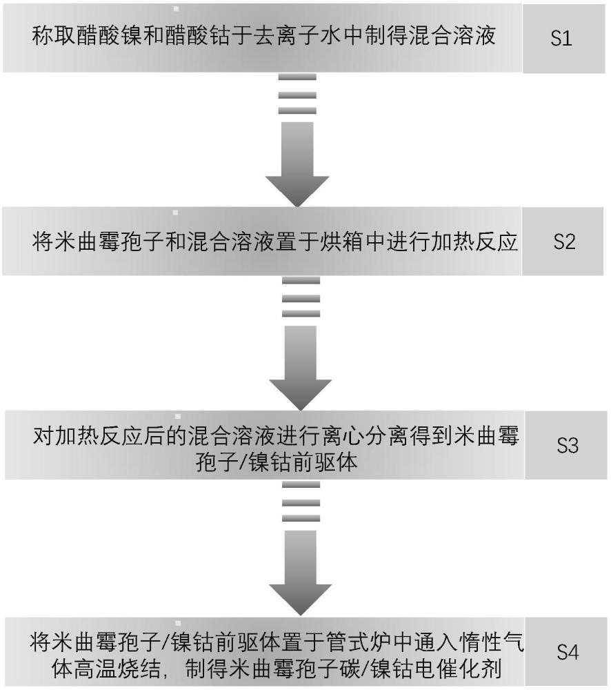 一種米曲霉孢子碳/鎳鈷電解水析氫電催化劑及其制備方法和應(yīng)用