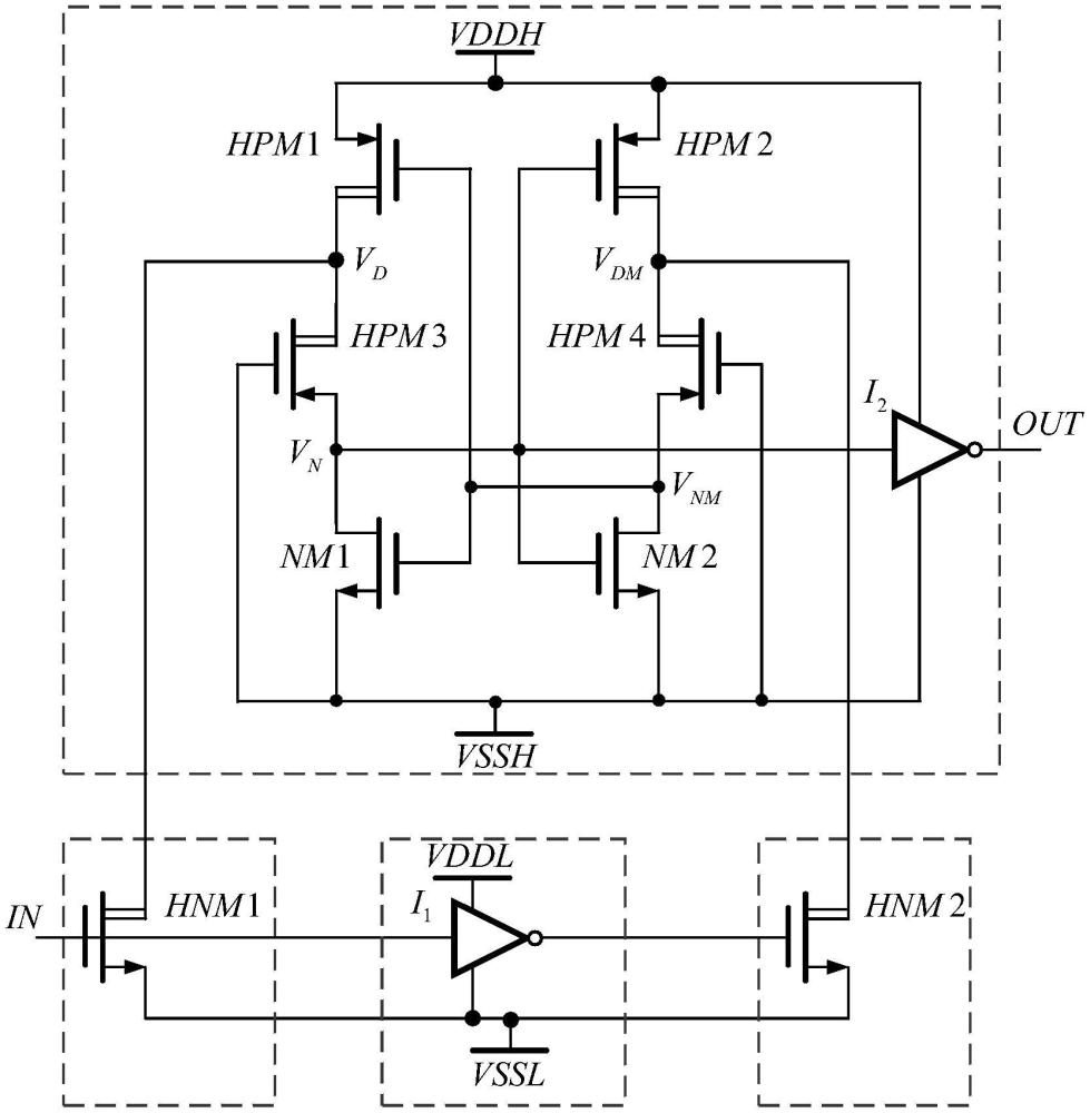 一種高電源轉換速率耐受的新型浮動電壓電平轉換電路