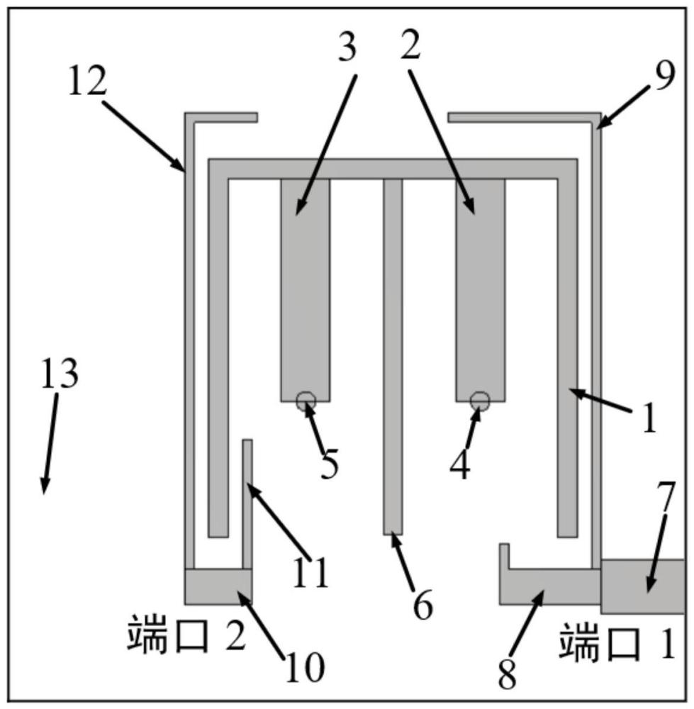 一種寬帶外抑制的枝節(jié)加載帶通濾波器