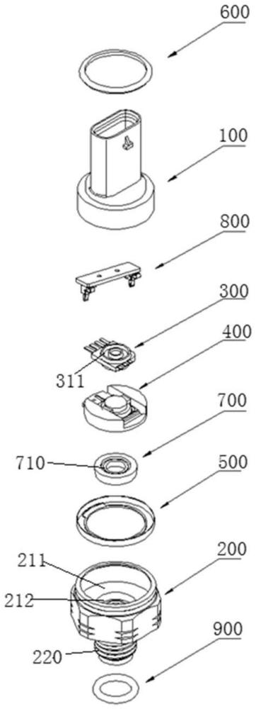 一種汽車尾氣壓力傳感器組件的制作方法