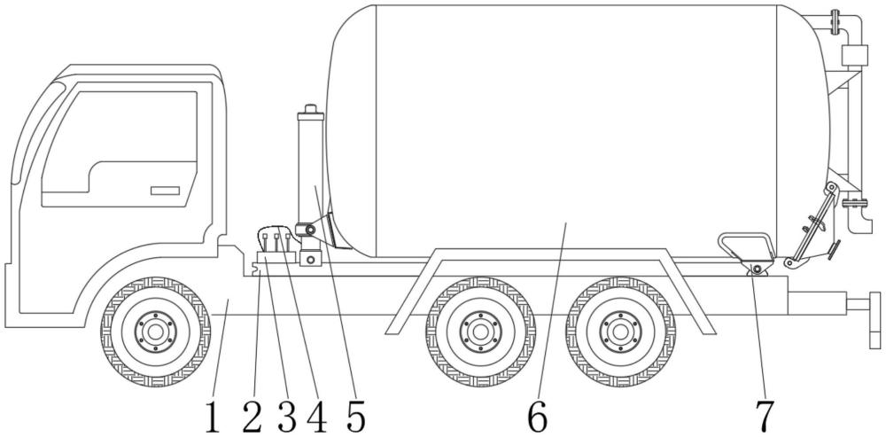 一種帶有斷軸后翻轉(zhuǎn)機(jī)構(gòu)的吸引壓送車的制作方法