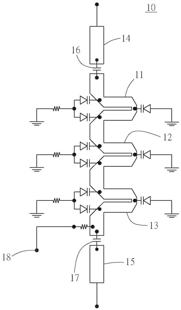 一種電子控制三階移相器的天線裝置及三階移相器的制作方法