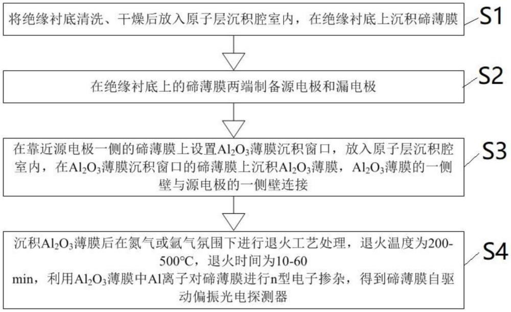 一種基于ALD工藝制備碲薄膜自驅(qū)動(dòng)偏振光電探測器的方法