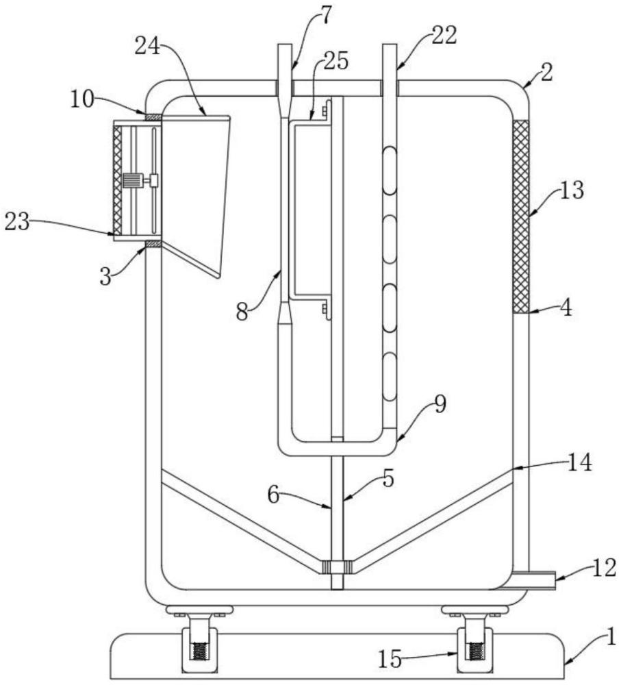 一種具有隔振機構(gòu)的水冷空調(diào)換熱器的制作方法