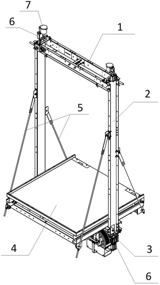 一種無(wú)機(jī)房電梯轎廂架的制作方法