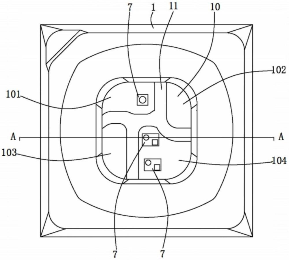 一種底座成臺防水LED平面支架的制作方法