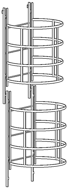 直爬梯可拆卸護籠的制作方法