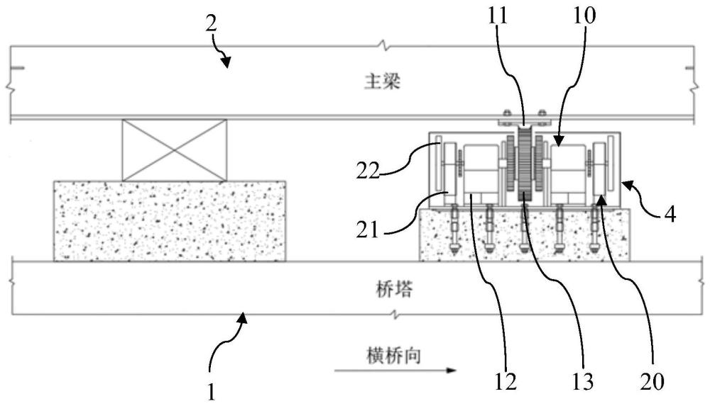 一種大跨度橋梁新型塔梁減振裝置的制作方法