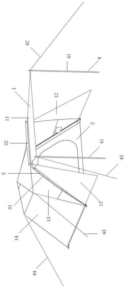 一種可拓展空間的復(fù)合式帳篷的制作方法