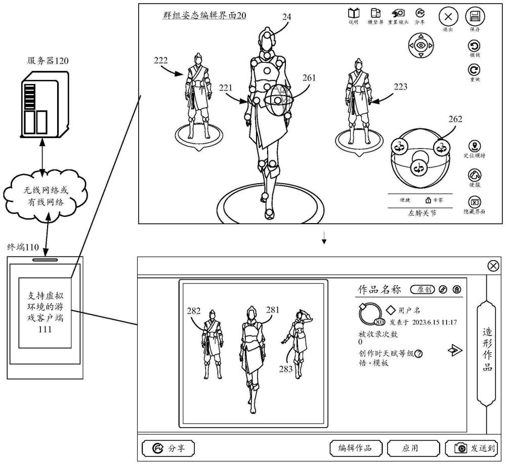 虛擬角色的姿態(tài)編輯方法、裝置、設(shè)備及存儲(chǔ)介質(zhì)與流程