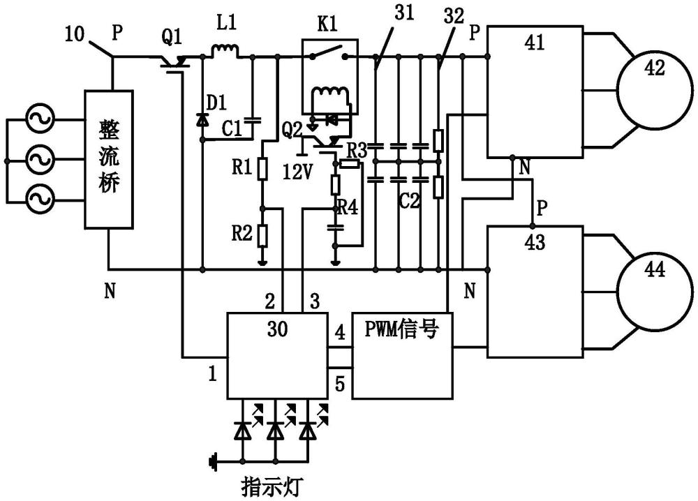 一種電路結(jié)構(gòu)、空調(diào)系統(tǒng)及控制方法與流程