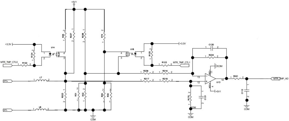 一種用于新能源汽車的電機(jī)溫度檢測(cè)電路的制作方法