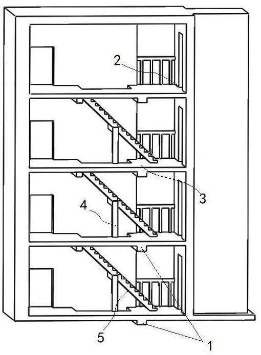 一種既有房屋加裝電梯平層入戶的樓道結(jié)構(gòu)的制作方法