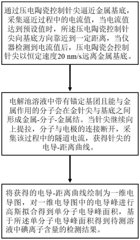 一種檢測人體尿液中碘離子含量的單分子電傳感器及檢測方法