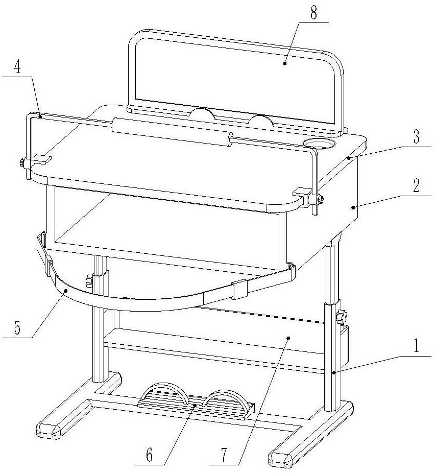 一種可矯正坐姿的學(xué)生課桌的制作方法