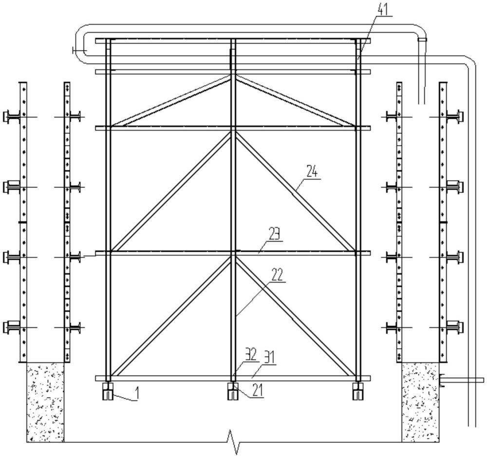 一種空心高墩內(nèi)腔固定泵管用工裝的制作方法