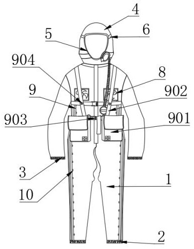 一體化醫(yī)用防護服的制作方法