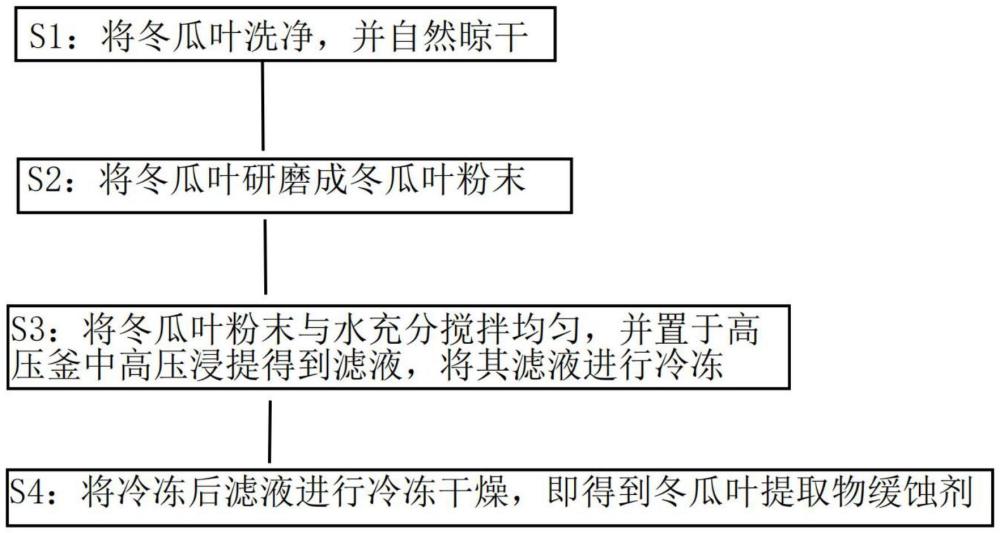 一種冬瓜葉提取物緩蝕劑、制備方法及應(yīng)用與流程