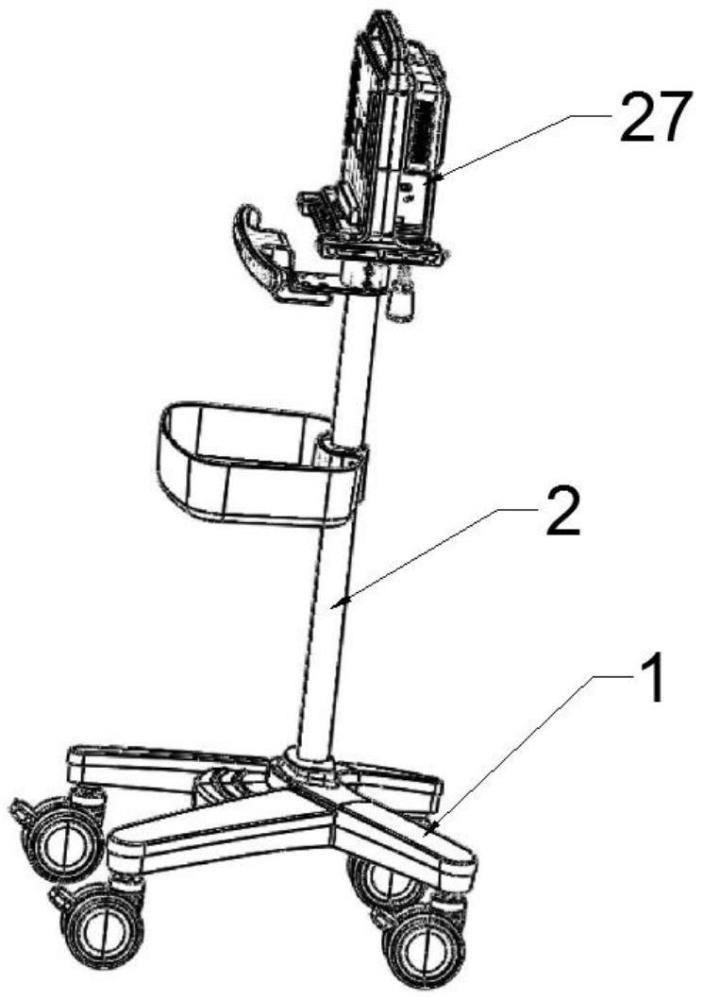 臺(tái)車支架固定機(jī)構(gòu)及醫(yī)用臺(tái)車的制作方法